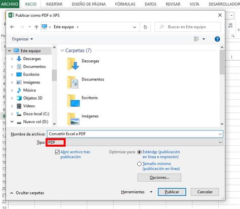Como Se Publica Una Hoja De Calculo O Se Convierte A Archivo Pdf