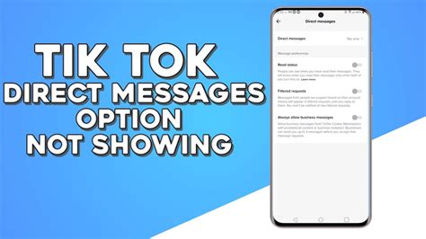 How To Fix Tiktok Direct Message Option Not Showing 2023 Youtube