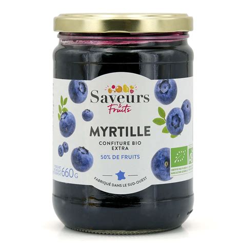 Confiture Extra De Myrtille Bio Format Familial Saveurs Et Fruits