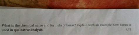 Borax is used in: | Chemistry Questions