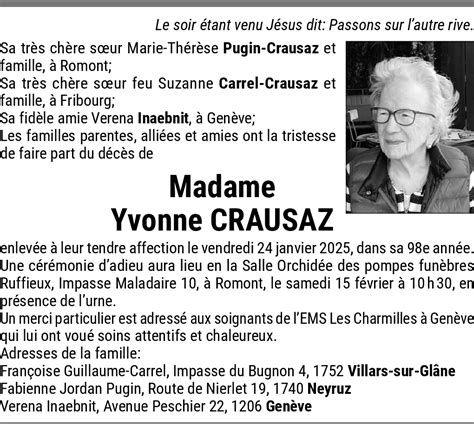 Yvonne Crausaz Hommages