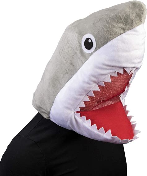 Mascot Shark Mask Fish Costume Head Gray Clothing Shoes