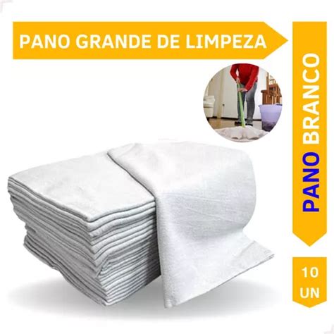 Kit 10 Pano De Chão Branco Grande Saco Duplo Algodão Atacado MercadoLivre