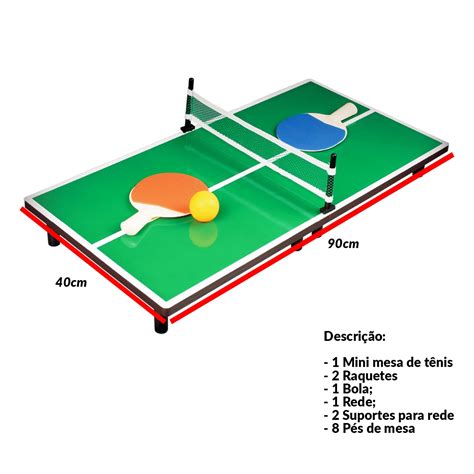 Mini Mesa De Ping Pong X Rede E Raquetes Westpress