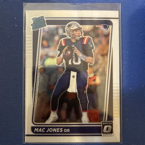 2021 Donruss Optic Mac Jones Rated Rookie RC 206 Patriots Top Loader