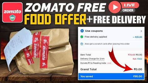 Zomato Free Food Offer Zomato Free Delivery Plus Extra Cashback