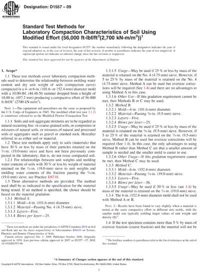 Astm D Standard Test Methods For Laboratory Compaction Hot Sex