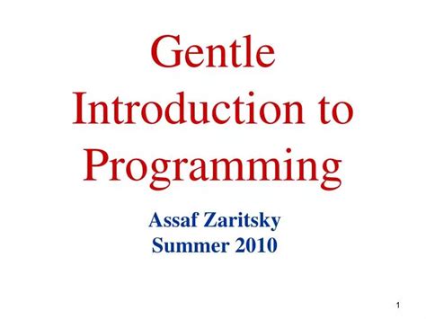 Ppt Gentle Introduction To Programming Powerpoint Presentation Free