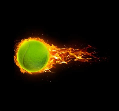 Tennis Ball On Fire