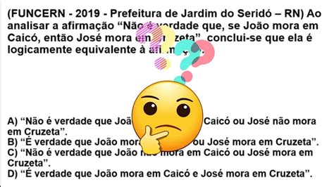 Equival Ncia Ou Nega O Como Saber Racioc Niol Gico Youtube