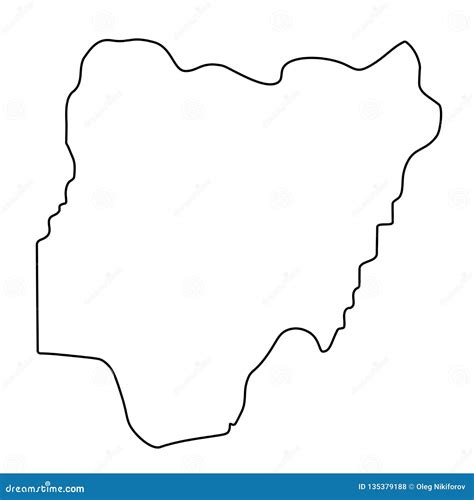 Nigeria Outline Map Vector Illustration CartoonDealer 127026864