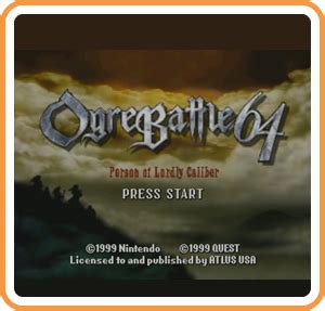 Ogre Battle Person Of Lordly Caliber Cover Or Packaging Material