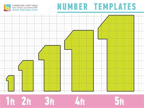 Block Number One Templates 1-5 Ft - Etsy