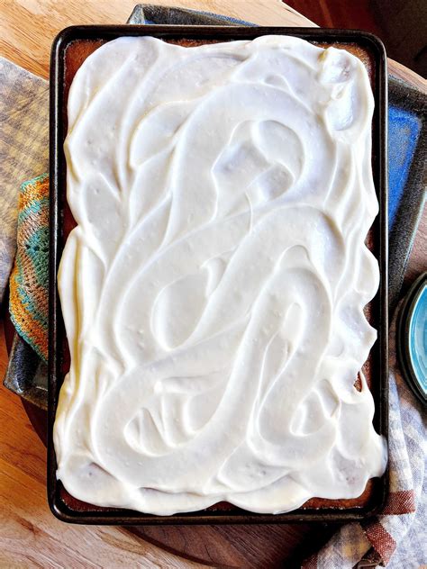 Spiced Apple Cake with Cream Cheese Frosting - Sinkology