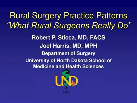 PPT - Rural Surgery Practice Patterns “What Rural Surgeons Really Do ...