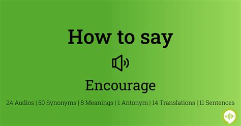 how to pronounce encouragement