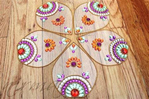 Rangoli Kundan Art Danmala Mandala Sunflower Kundan Rangoli Etsy