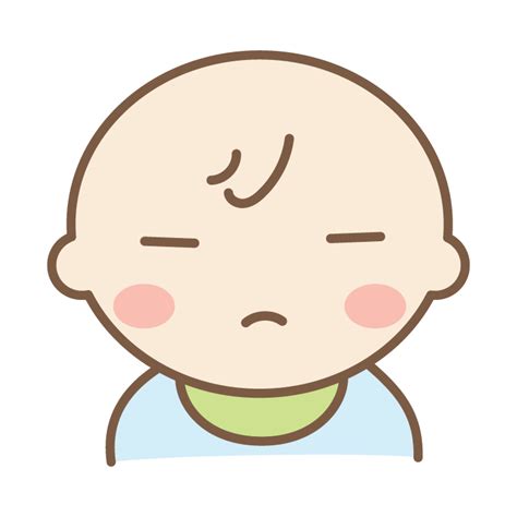 目を閉じている赤ちゃんのイラスト 無料のフリー素材 イラストエイト