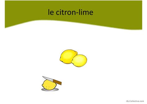 Fruits Et L Gumes Dictionnaire Visue Fran Ais Fle Powerpoints