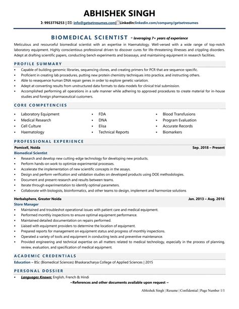 Cv Template For Scientists Prntbl Concejomunicipaldechinu Gov Co