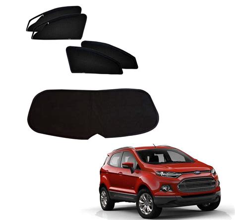 Kozdiko Zipper Magnetic Car Sunshades Set Of Pcs Black Color With