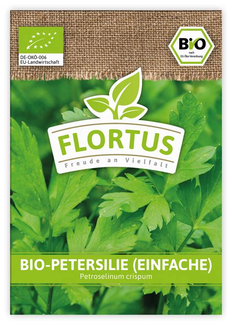 Petersilie einfache 100 Tütchen BIO Petersiliensamen von FLORTUS