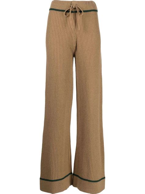 Madeleine Thompson Veronica Ribbed Knit Trousers Editorialist