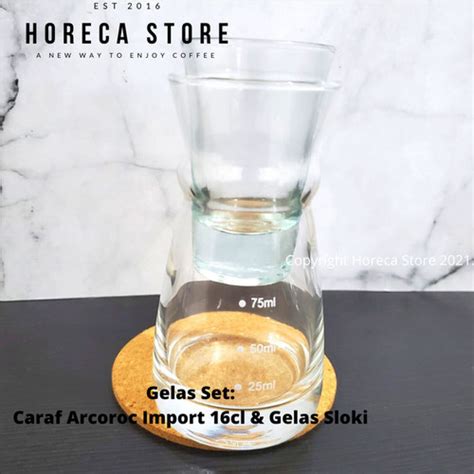 Jual Gelas Caraf Set 16cl Dan Sloki 40ml Arcoroc Carafe Glass With