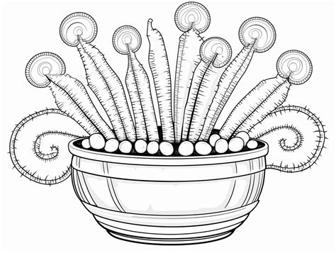 Unique Venus Flytrap Coloring Experience - Coloring Page