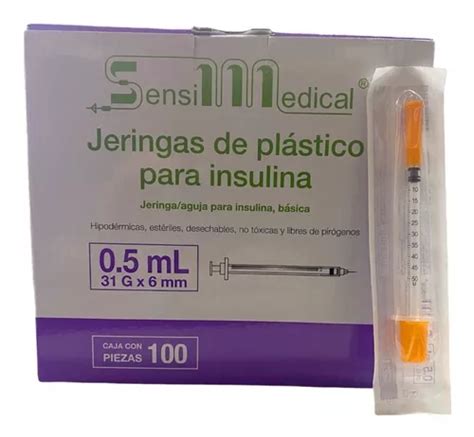 20 Cajas Jeringas Para Insulina Sensimedical 31gx6mm 0 5ml