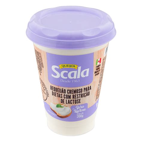 REQUEIJÃO CREMOSO ZERO LACTOSE SCALA COPO 200G ilergic Para você