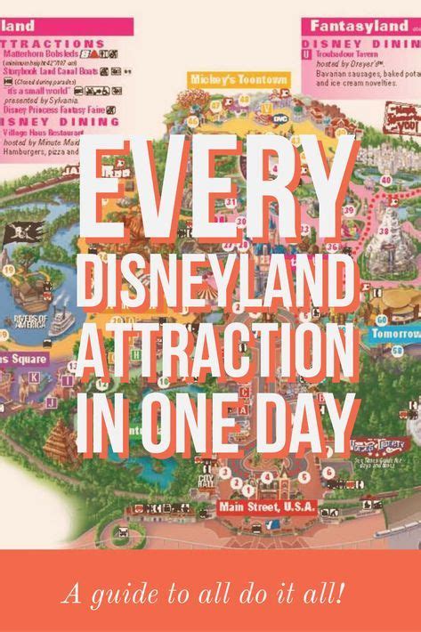 All 61 Disneyland Attractions in 1 Day! - Lizzie Makes Magic | Disneyland attractions ...