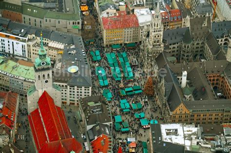 M Nchen Von Oben Weihnachtsmarkt Veranstaltungsgel Nde Und Verkaufs