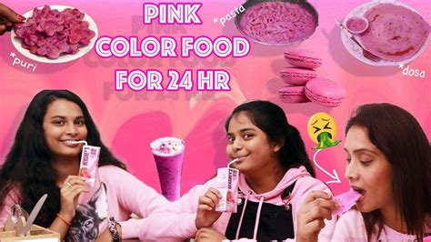 I Only Ate Pink Food For 24 Hours Challengeiii L Food Challenge L Asha