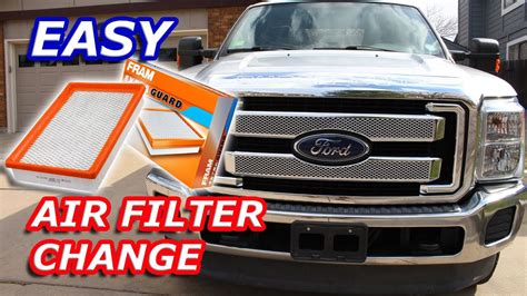 F 250 Air Filter How To Change Air Filter 2011 2016 Ford F250 62 L V