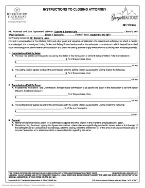 Fillable Online Instructions To Closing Attorney Fax Email Print