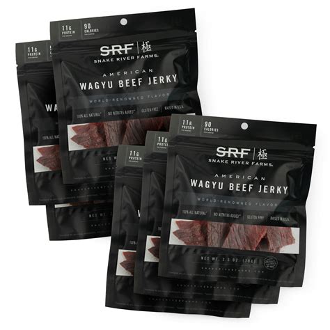 Snake River Farms American Wagyu Beef Jerky Set Of 6 Black Ts