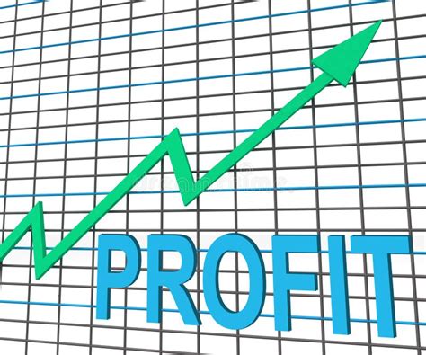 Profit Chart Graph Shows Increase Cash Wealth Stock Illustration