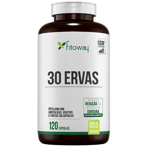 30 Ervas 120 Caps Fitoway Clean Meu Mundo Fit