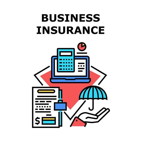 Business Insurance Concept Color Illustration 10043590 Vector Art at ...