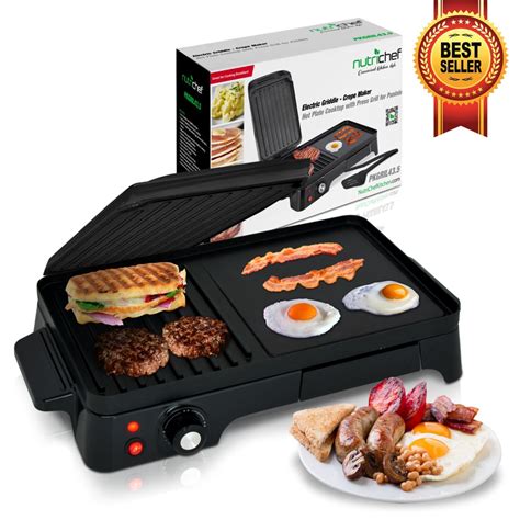 NutriChef PKGRIL43 5 Electric Griddle Crepe Maker Hot Plate Cooktop