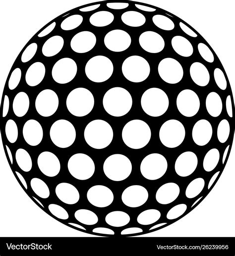 Golf ball icon simple style Royalty Free Vector Image