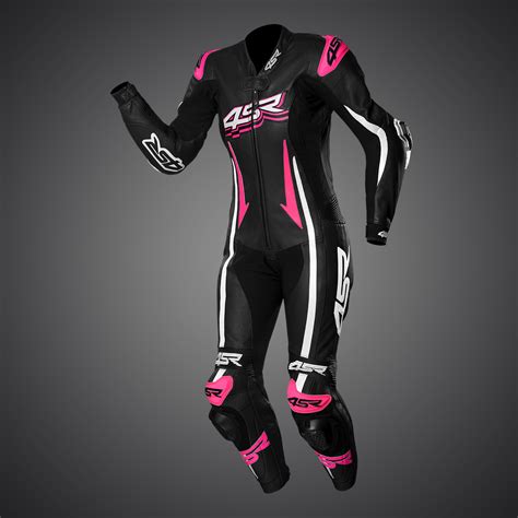 4sr One Piece Womens Leather Suit Racing Lady Pink 020