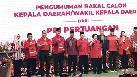 Resmi Diusung PDIP Maju Di Pilgub Banten Airin Senyum Dan Salam Metal