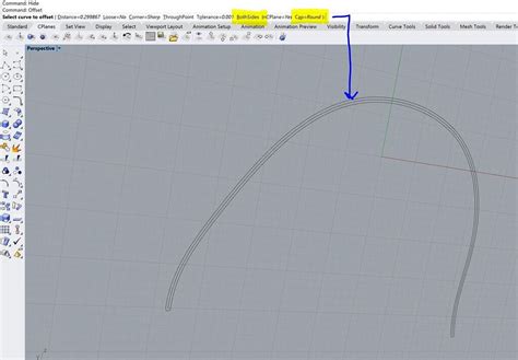 Offset Curve To Both Sides Cap Via C Grasshopper McNeel Forum