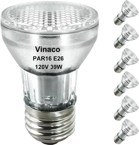 Vinaco PAR16 Halogen Bulb 39 Watt 6 Pack High Output 350LM PAR16 Bulb