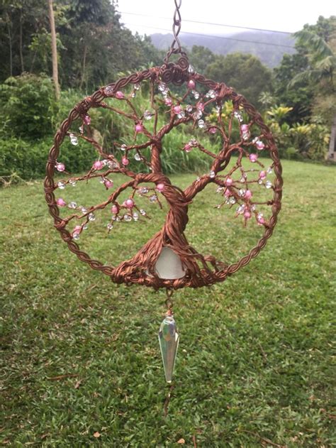 Large Tree Of Life Suncatcher Spring Trend Seaglass Etsy