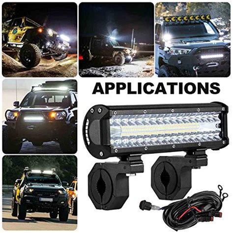 Suzco Inch Led Light Bar Triple Row Spot Flood Combo Work Driving