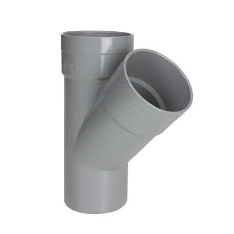 Té en PVC pour sanitaire M F 45 gris Ø 80 mm