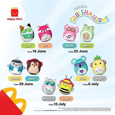 McDonald S Happy Meal FREE Original Squishmallows Toys Promotion From